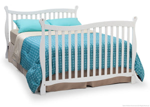 Delta Children White (100) Brookside 4-in-1 Crib, Full-Size Bed Conversion a5a 6