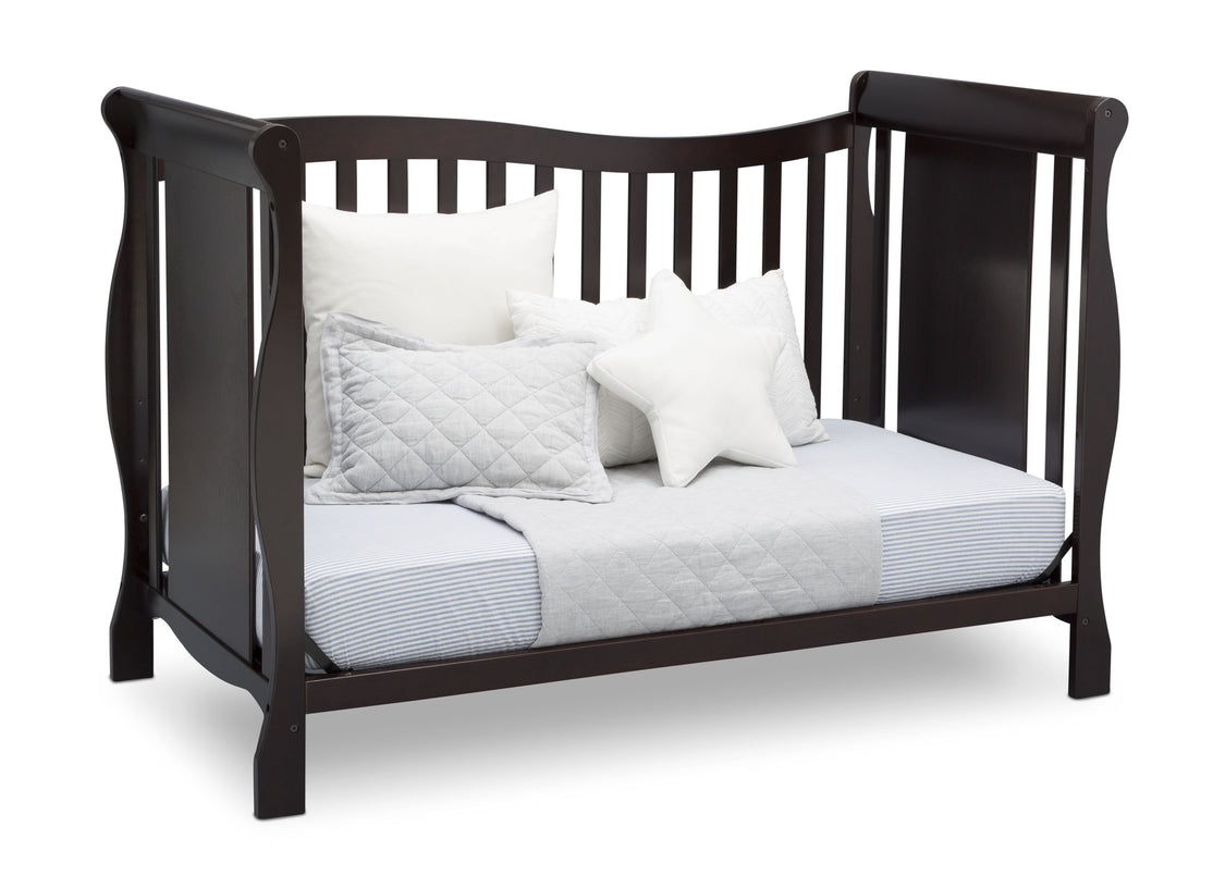 Delta Children Dark Chocolate (207) Brookside 4-in-1 Crib, Day Bed Conversion b5b