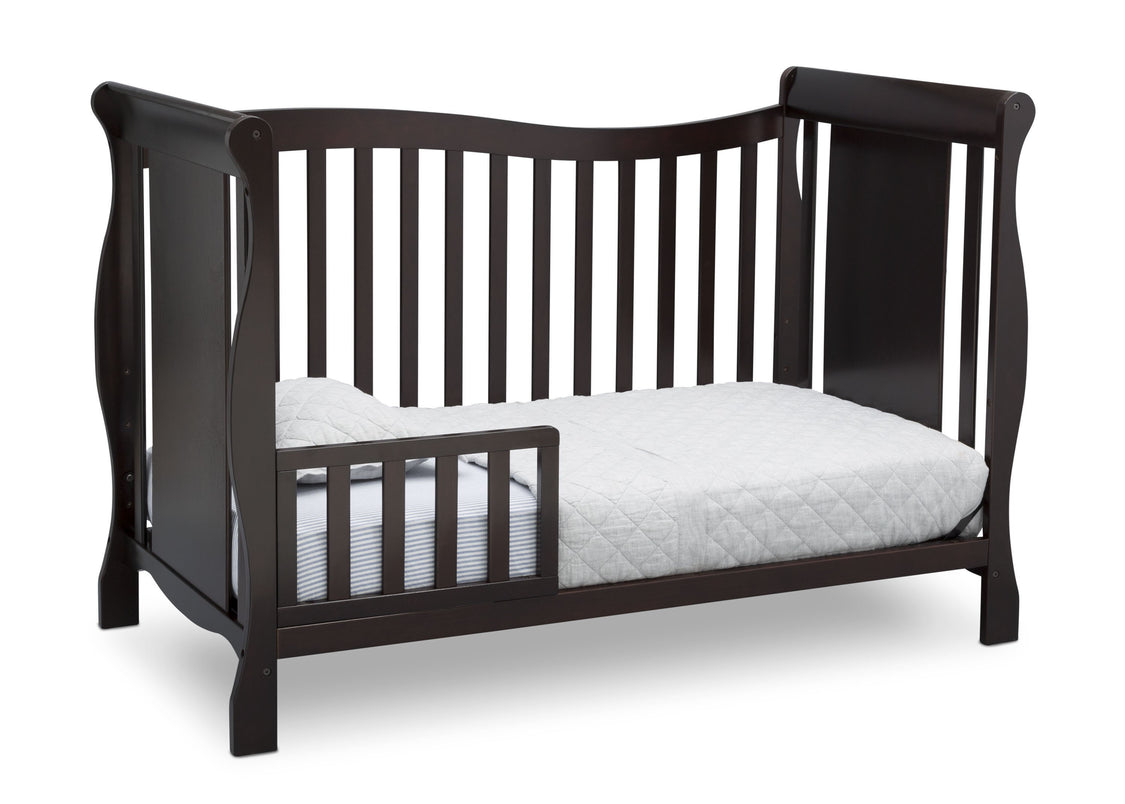 Delta Children Dark Chocolate (207) Brookside 4-in-1 Crib, Toddler Bed Conversion b4b