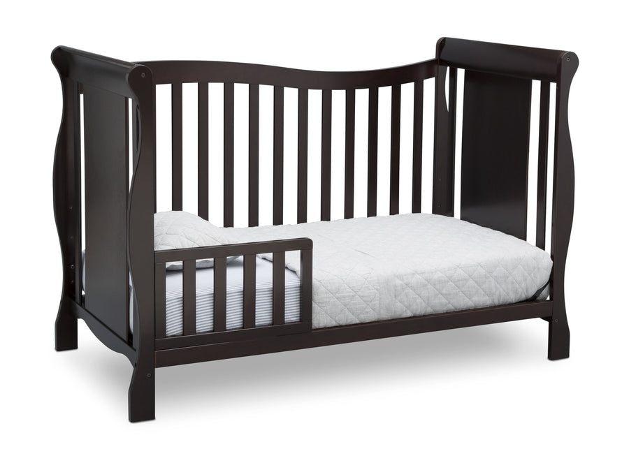 Delta Children Dark Chocolate (207) Brookside 4-in-1 Crib, Toddler Bed Conversion b4b 3-Brookside 4-in-1 Convertible Crib