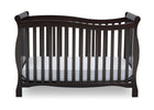 DCB: Delta Children Dark Chocolate (207) Brookside 4-in-1 Crib, Crib Conversion, Front View b2b 6-Brookside 4-in-1 Convertible Crib
