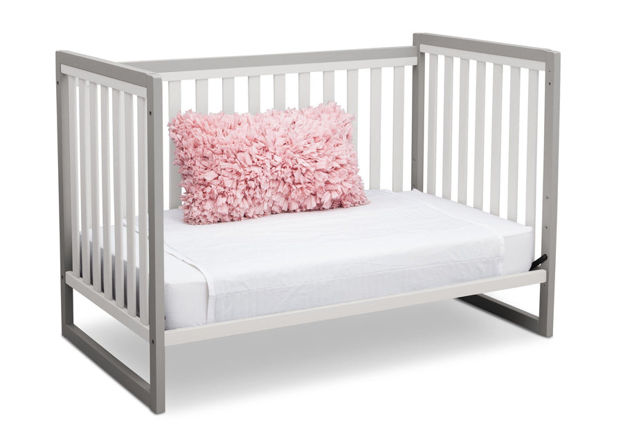 Delta Children White / Grey (066) Urban Classic 3-in-1 Crib, Day Bed Conversion a6a 5-Urban Classic 3-in-1 Crib