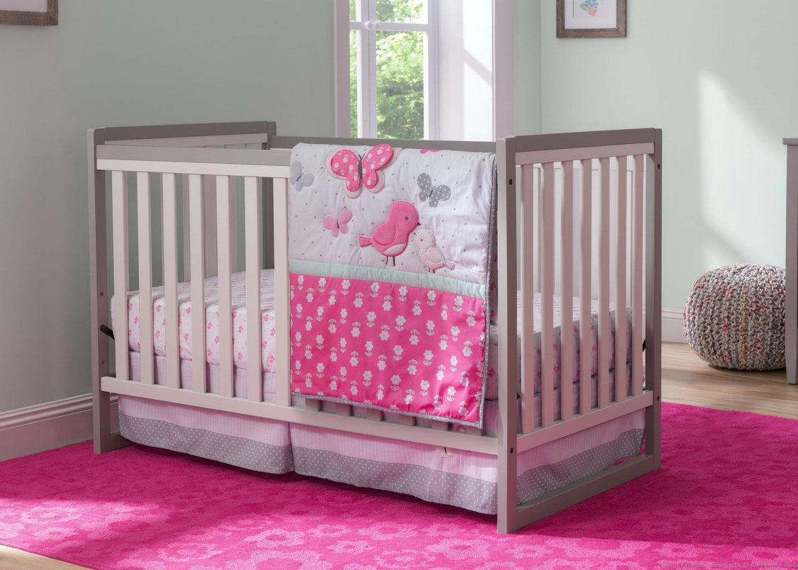 Delta Children White / Grey (066) Urban Classic 3-in-1 Crib, Detailed View a2a