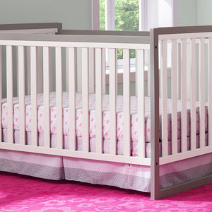 Delta Children White / Grey (066) Urban Classic 3-in-1 Crib, Room Shot a0a 2-Urban Classic 3-in-1 Crib