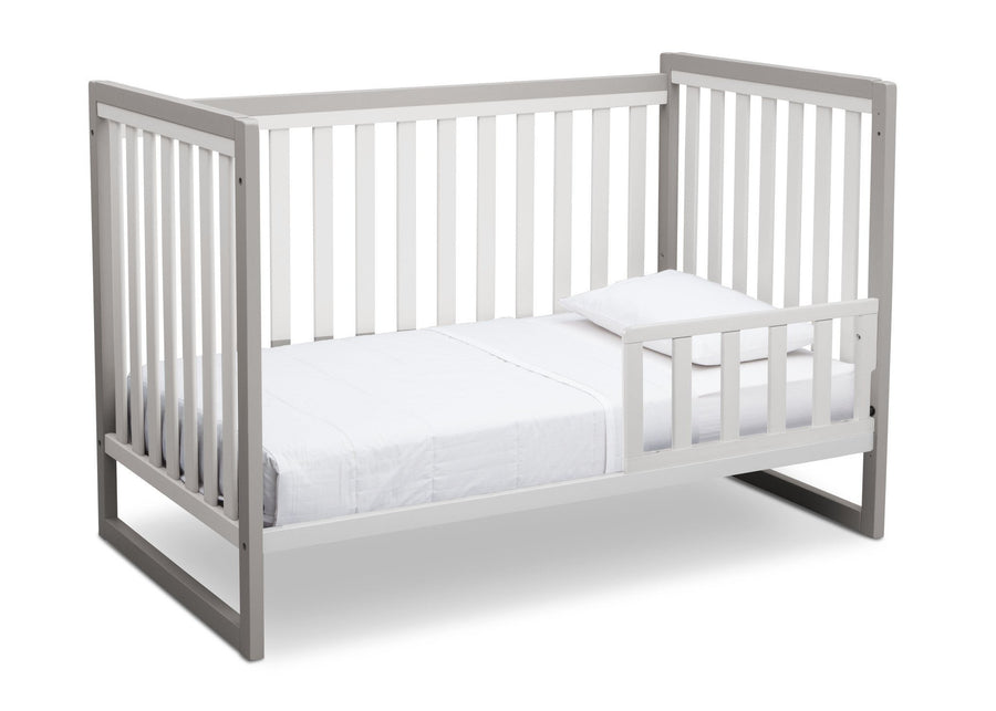 Delta Children White / Grey (066) Urban Classic 3-in-1 Crib, Toddler Bed Conversion a5a 4-Urban Classic 3-in-1 Crib