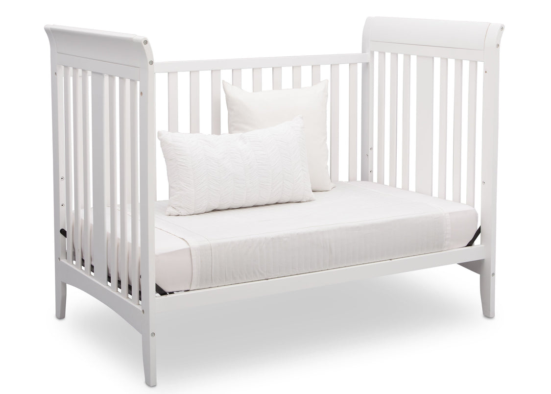 Delta Children White (100) Parkside 3-in-1-Crib, Day Bed Conversion a6a