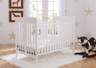 Delta Children White (100) Parkside 3-in-1-Crib, room shot a1a 1-Parkside 3-in-1-Crib