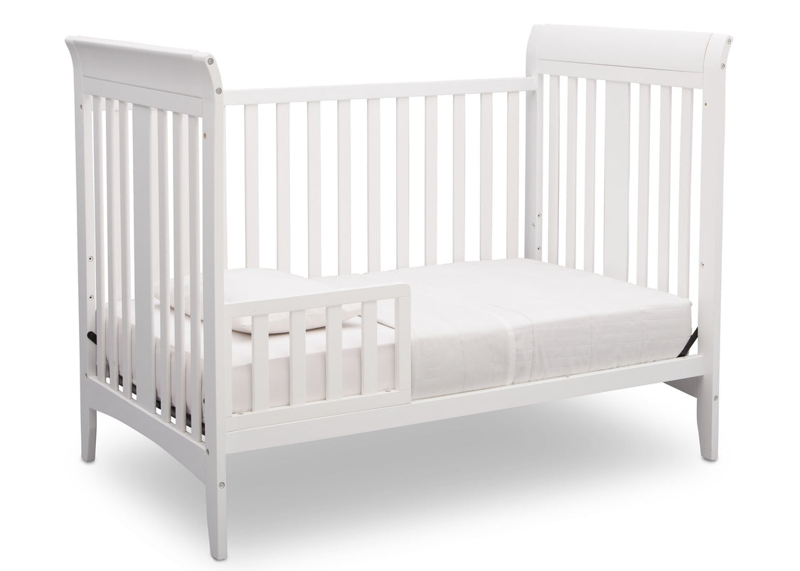 Delta Children White (100) Parkside 3-in-1-Crib, Toddler Bed Conversion a5a