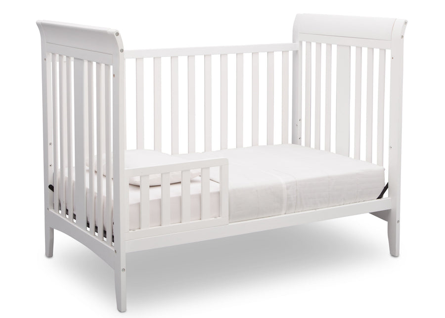 Delta Children White (100) Parkside 3-in-1-Crib, Toddler Bed Conversion a5a 4-Parkside 3-in-1-Crib
