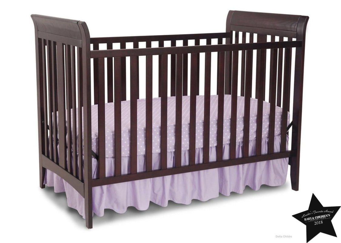 Delta Children Dark Chocolate (207) Parkside 3-in-1-Crib, With Seal b5b