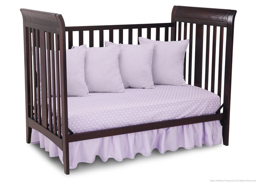 Delta Children Dark Chocolate (207) Parkside 3-in-1-Crib, Day Bed Conversion b4b 8-Parkside 3-in-1-Crib