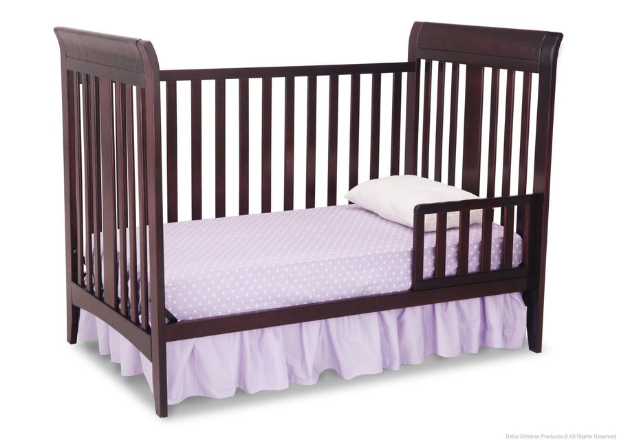 Delta Children Dark Chocolate (207) Parkside 3-in-1-Crib, Toddler Bed Conversion b3b 7-Parkside 3-in-1-Crib