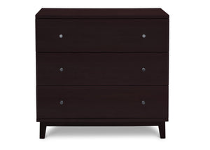 Delta Children Dark Chocolate (207) Tribeca 3 Drawer Dresser, Front View a1a 0