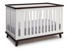 White with Dark Chocolate (141) 10-Ava 3-in-1 Convertible Crib