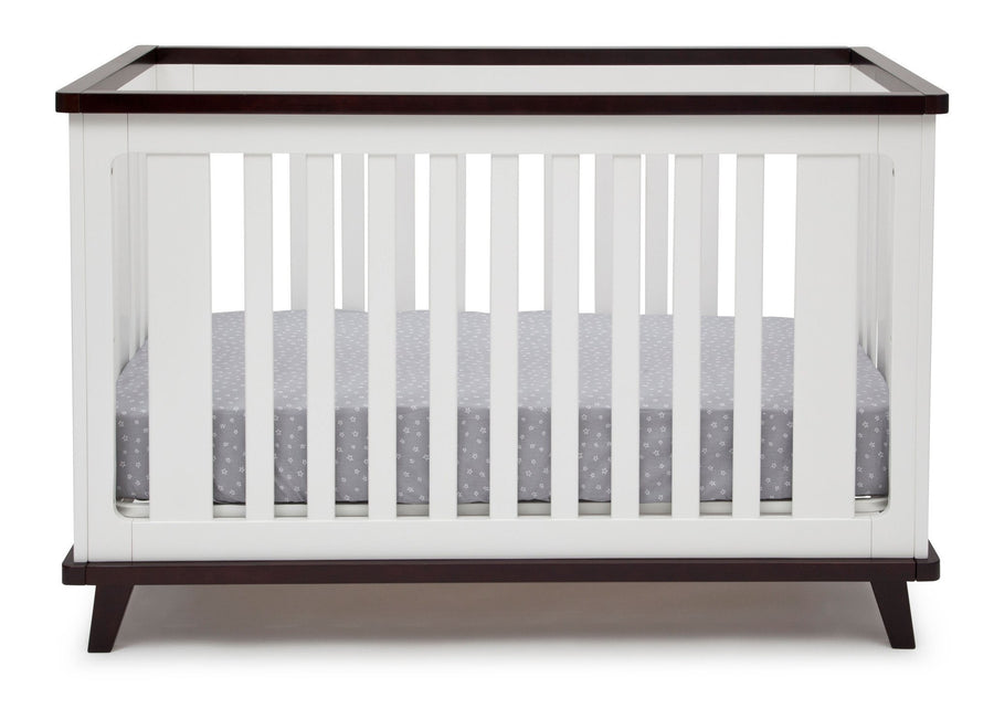DCB: White with Dark Chocolate (141) 13-Ava 3-in-1 Convertible Crib