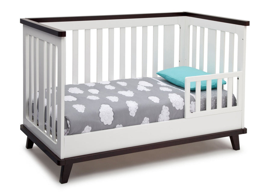 White with Dark Chocolate (141) 11-Ava 3-in-1 Convertible Crib