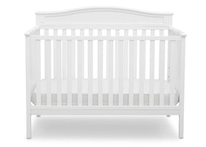 Delta Children White (100) Larkin 4-in-1 Crib, Front View a3a 6