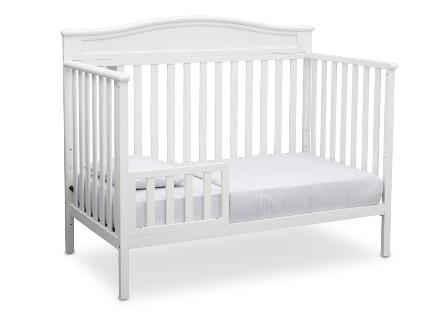 Delta Children White (100) Larkin 4-in-1 Crib, Toddler Bed Conversion a5a 4-Larkin 4-in-1 Crib