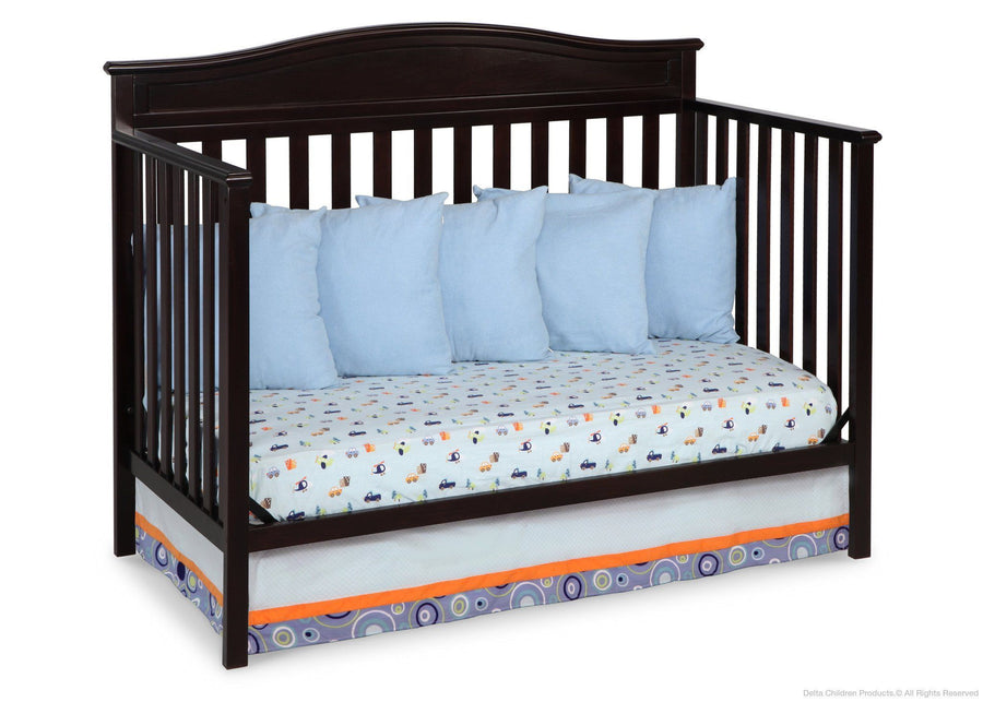 Delta Children Dark Chocolate (207) Larkin 4-in-1 Crib, Day Bed Conversion b4b 9-Larkin 4-in-1 Crib