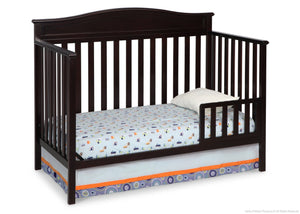 Delta Children Dark Chocolate (207) Larkin 4-in-1 Crib, Toddler Bed Conversion b3b 11