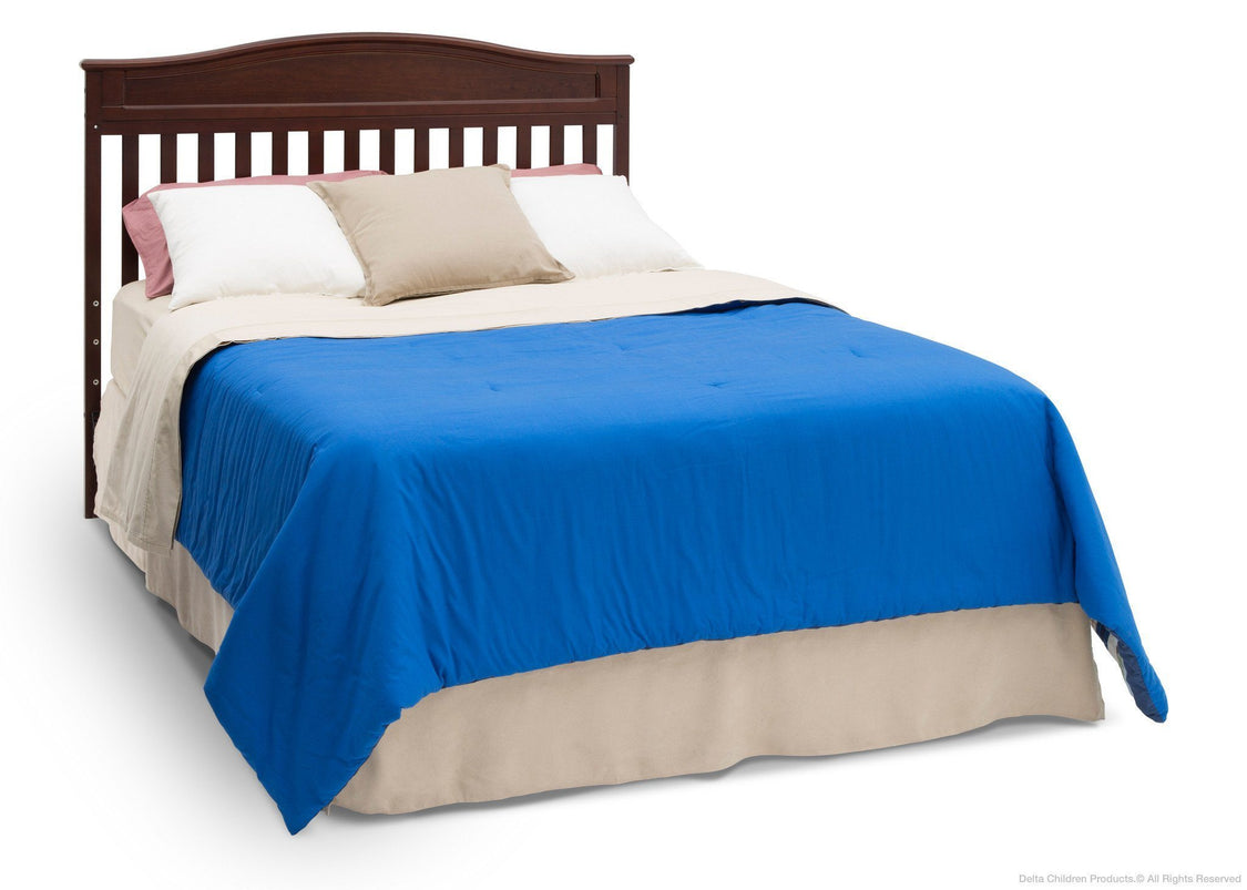 Delta Children Black Cherry Espresso (607) Larkin 4-in-1 Crib, Full-Size Bed Conversion d5d