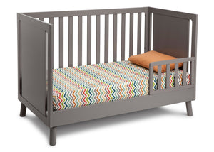 Delta Children Classic Grey (028) Manhattan 3-in-1 Crib, Toddler Bed Conversion a4a 5