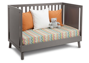 Delta Children Classic Grey (028) Manhattan 3-in-1 Crib, Day Bed Conversion a5a 6