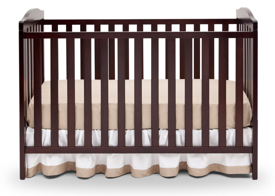 Delta Children Dark Chocolate (207) Capri 3-in-1-Crib (6922), Front View, d3d 6-Capri 3-in-1-Crib
