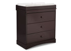 Dark Chocolate (207) 3-Sutton 3 Drawer Dresser with Changing Top