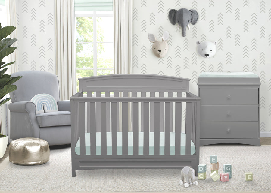 Grey (026) 1-Sutton 4-in-1 Convertible Crib