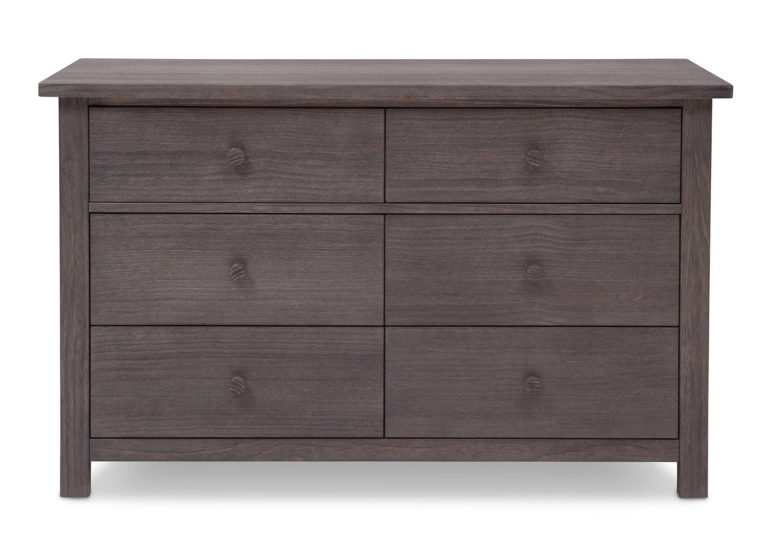 Serta Rustic Grey (084) Northbrook 6 Drawer Dresser, Front View a1a