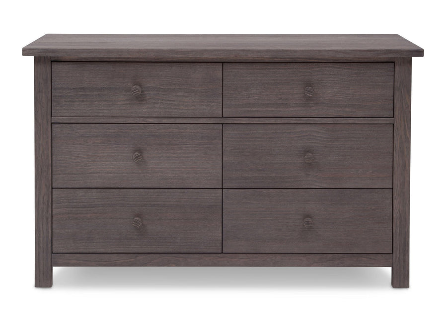Serta Rustic Grey (084) Northbrook 6 Drawer Dresser, Front View a1a 3-Northbrook 6 Drawer Dresser