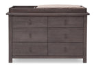 Serta Rustic Grey (084) Northbrook 6 Drawer Dresser, Front View with Props 2 8-Northbrook 6 Drawer Dresser