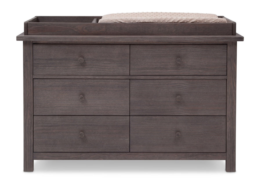 Serta Rustic Grey (084) Northbrook 6 Drawer Dresser, Front View with Props 2 8-Northbrook 6 Drawer Dresser