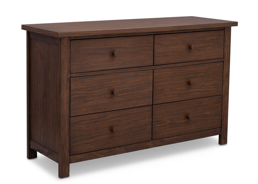 Serta Rustic Oak (229) Northbrook 6 Drawer Dresser, Side View b2b 2-Northbrook 6 Drawer Dresser
