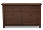 Serta Rustic Oak (229) Northbrook 6 Drawer Dresser, Front View b1b 9-Northbrook 6 Drawer Dresser