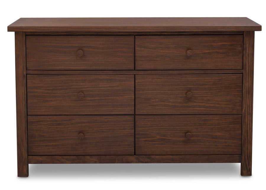 Serta Rustic Oak (229) Northbrook 6 Drawer Dresser, Front View b1b 9-Northbrook 6 Drawer Dresser