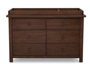 Serta Rustic Oak (229) Northbrook 6 Drawer Dresser, Front View with Top 13