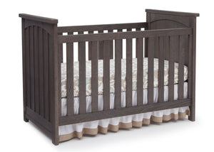 Serta Rustic Grey (084) Northbrook 3-in-1 Crib, Crib Conversion with Side View 6