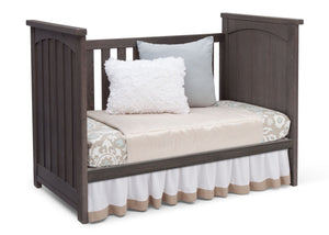 Serta Rustic Grey (084) Northbrook 3-in-1 Crib, Day Bed Conversion with Side View a5a 5