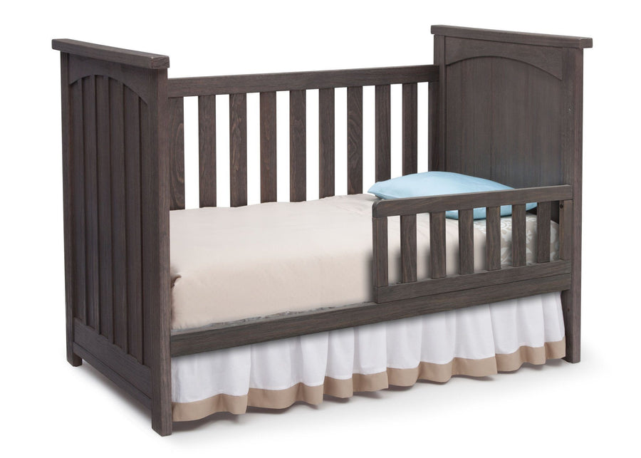 Serta Rustic Grey (084) Northbrook 3-in-1 Crib, Toddler Bed Conversion with Side View a4a 5-Northbrook 3-in-1 Crib