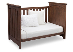 Serta Rustic Oak (229) Northbrook 3-in-1 Crib, Day Bed Conversion with Side View b5b 11