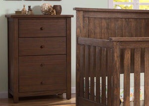 Serta Rustic Oak (229) Northbrook 3 Drawer Chest Room View b0b 10
