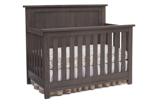 Serta Rustic Grey (084) Northbrook 4-in-1 Crib, Side View with Crib Conversion 7