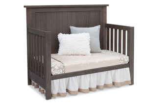 Serta Rustic Grey (084) Northbrook 4-in-1 Crib, Side View with Day Bed Conversion a4a 5
