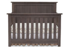 Serta Rustic Grey (084) Northbrook 4-in-1 Crib, Front View with Crib Conversion a1a 4-Northbrook 4-in-1 Crib