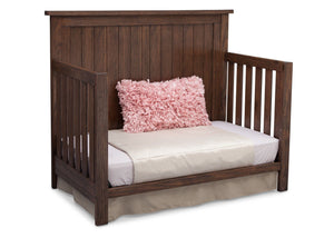 Serta Rustic Oak (229) Northbrook 4-in-1 Crib, Side View with Toddler Bed Conversion b6b 12