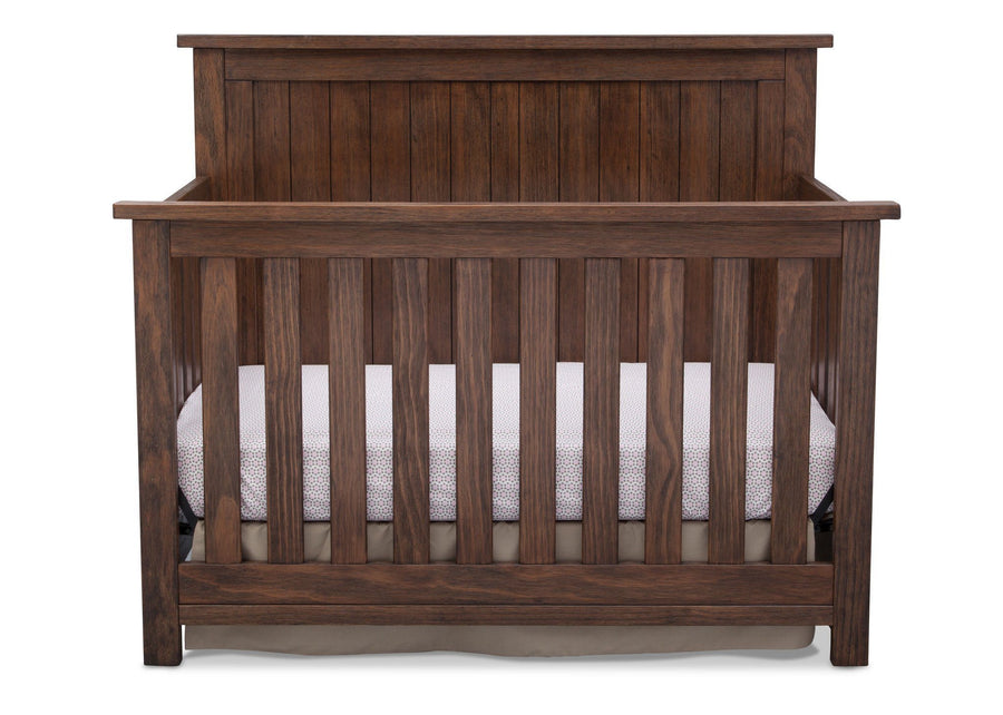 Serta Rustic Oak (229) Northbrook 4-in-1 Crib, Front View with Crib Conversion b3b 9-Northbrook 4-in-1 Crib