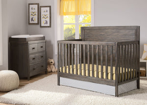 Serta Rustic Grey (084) Cambridge 4-in-1 Convertible Crib, Room View a1a 4