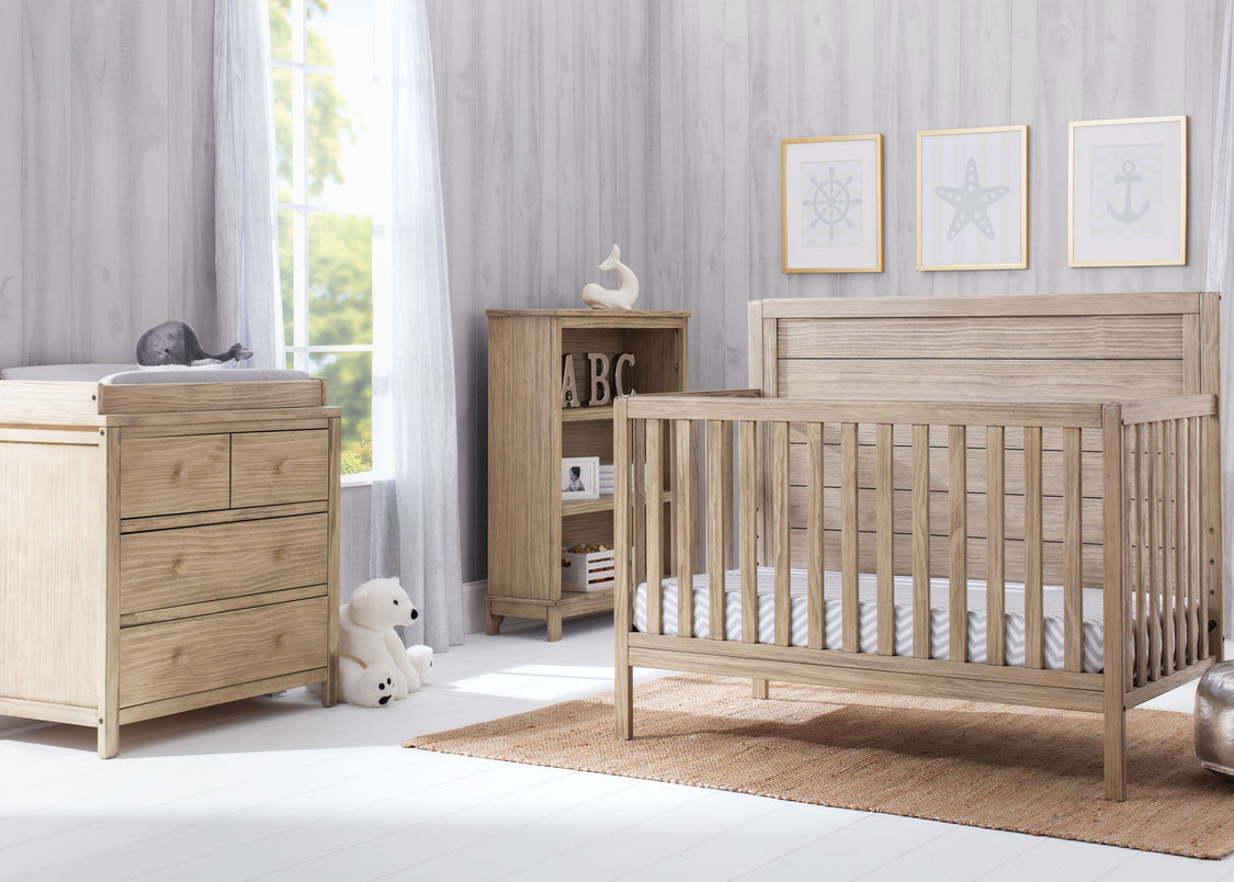 Serta Rustic Driftwood (112) Cambridge 4-in-1 Convertible Crib, room View b3b